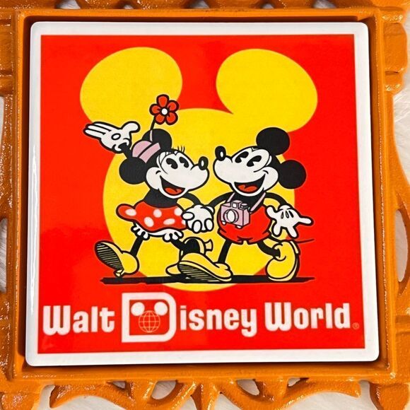 Mickey and Minnie Mouse Metal Trivet - Walt Disney World 50th Anniversary - Picture 5 of 5